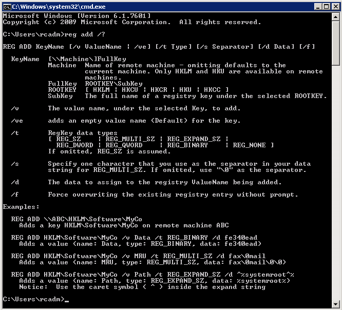 Adding Registry Keys Using Reg Add Electric Monk